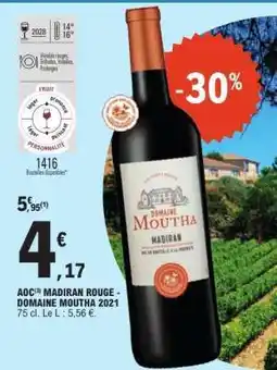 E.Leclerc AOC Madiran Rouge - Domaine Moutha 2021 offre