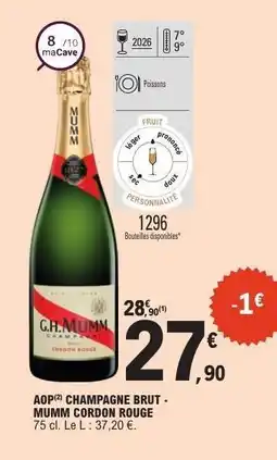E.Leclerc AOP CHAMPAGNE BRUT - MUMM CORDON ROUGE offre