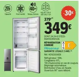 E.Leclerc Réfrigérateur Combiné Hisense offre