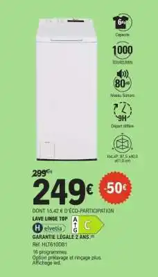 E.Leclerc Lave linge top offre