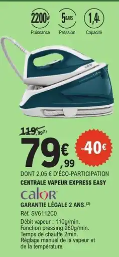 E.Leclerc CENTRALE VAPEUR EXPRESS EASY offre