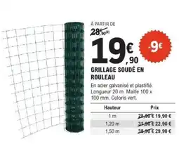 E.Leclerc GRILLAGE SOUDÉ EN ROULEAU offre