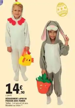 E.Leclerc DÉGUISEMENT LAPIN OU POUSSIN AVEC PANIER offre