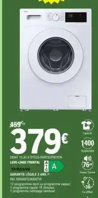 E.Leclerc LAVE-LINGE FRONTAL SAMSUNG offre