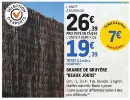 E.Leclerc BRANDE DE BRUYÈRE BEAUX JOURS offre