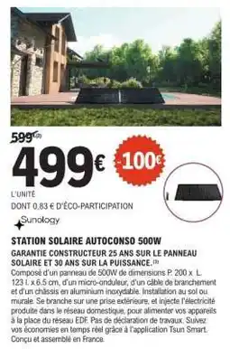 E.Leclerc STATION SOLAIRE AUTOCONSO 500W offre