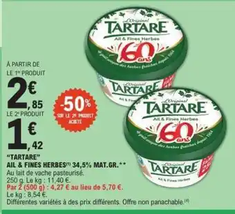 E.Leclerc Tartare Ail & Fines Herbes offre