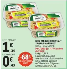 E.Leclerc Mon Taboulé Oriental Pierre Martinet offre