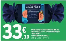 E.Leclerc Foie gras de canard entier du Sud-Ouest IGP gastronomique torchon offre