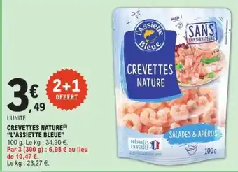 E.Leclerc CREVETTES NATURE L'ASSIETTE BLEUE offre