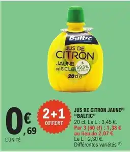 E.Leclerc JUS DE CITRON JAUNE BALTIC offre