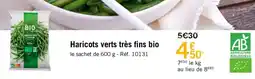 Picard Haricots verts très fins bio offre