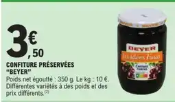 E.Leclerc CONFITURE PRÉSERVÉES “BEYER” offre