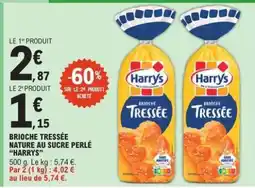 E.Leclerc Brioche Tressée Nature au Sucre Perlé Harrys offre