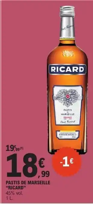 E.Leclerc Pastis de Marseille 'Ricard' offre