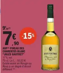 E.Leclerc AOP Pineau des Charentes Blanc 'Jules Gautret' offre