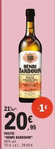 E.Leclerc Pastis Henri Bardouin offre