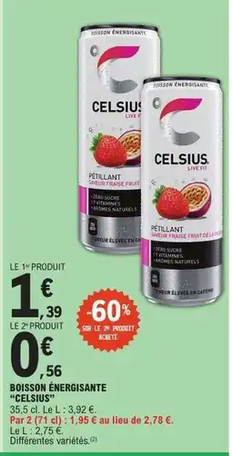 E.Leclerc Boisson énergisante CELSIUS offre