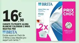 E.Leclerc CARAFE FILTRANTE ALUNA BLANCHE CALENDAR 2 MOIS MAXTRA PRO offre