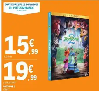 E.Leclerc ZOOTOPIE 2 offre