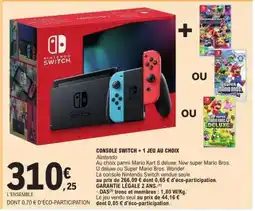 E.Leclerc CONSOLE SWITCH + 1 JEU AU CHOIX offre
