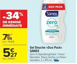 Carrefour Market SANEX Gel Douche Duo Pack offre