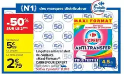 Carrefour Market CARREFOUR EXPERT Lingettes anti-transfert de couleurs Maxi Format offre