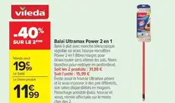 Carrefour Market VILEDA Balai Ultramax Power 2 en 1 offre
