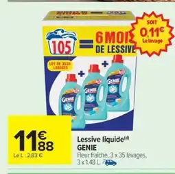 Carrefour Market GENIE Lessive liquide offre