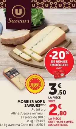 Maximarché Morbier aop u saveurs offre