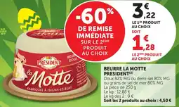 Maximarché Beurre la motte president offre
