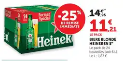 Maximarché Biere blonde heineken 5° offre