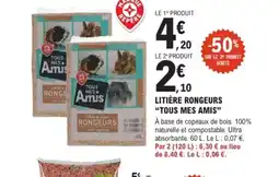 E.Leclerc Brico TOUS MES AMIS Litière rongeurs offre