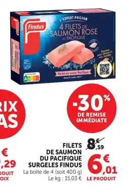 Maximarché Filets de saumon du pacifique surgeles findus offre