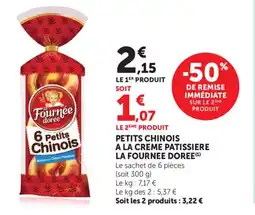 Maximarché Petits chinois a la creme patissiere la fournee doree offre