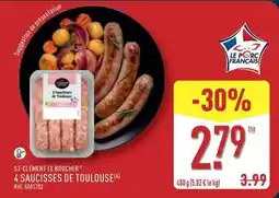 ALDI Boucherie st-clément - 4 saucisses de toulouse offre