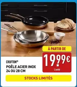 ALDI Poêle acier inox 24 ou 28 cm offre