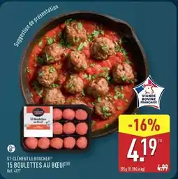 ALDI Boucherie st-clément - 15 boulettes au boeuf offre