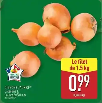 ALDI Oignons jaunes offre