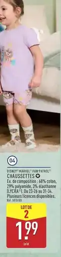 ALDI Disney - chaussettes o offre