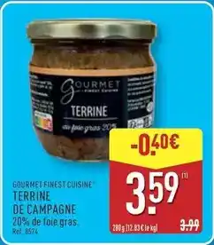 ALDI Gourmet finest cuisine - turrine de campagne offre