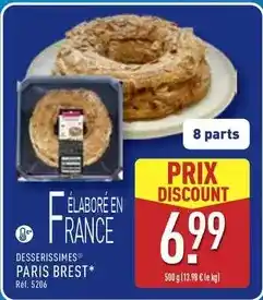 ALDI Desserissimes - dessertssimes paris brest offre