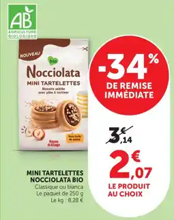 Maximarché Mini tartelettes nocciolata bio offre