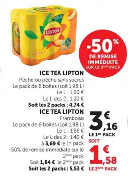 Maximarché Ice tea lipton offre