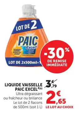 Maximarché Liquide vaisselle paic excel offre