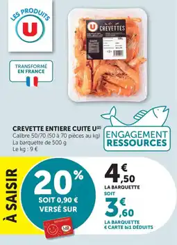Maximarché Crevette entiere cuite u offre
