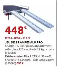 Rural Master Dim - jeu de 2 rampes alu pro offre