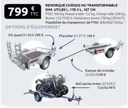 Rural Master Dim - remorque chassis nu transformable offre