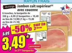 Norma Madrange - jambon cuit supérieur avec couenne offre