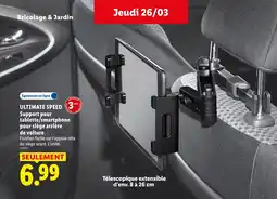 Lidl ULTIMATE SPEED Support pour tablette/smartphone pour siège arrière de voiture offre